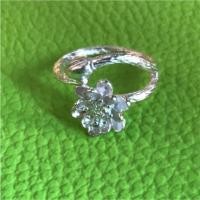 ราคา พร้อมส่ง - แหวนเงินแท้ดอกบัว ปรับขนาดได้ (839866422)