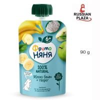 ราคา 90 กรัม / FrutoNyanya apple puree with banana and cottage cheese 90 g (24551124790)