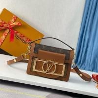 ราคา Dauphine ผ้าใบเคลือบ Cowhide ตัดแต่ง Daphne กระเป๋าถือ M46537 (27584569369)