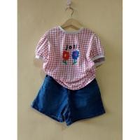 ราคา Preloved set สําหรับเด็ก 7-10 ปี ป้ายกางเกง UNIQLO 140 เสื้อ ld 80cm (26742020850)