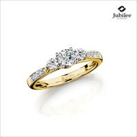 ราคา Jubilee Diamond แหวนเพชร Three Stone Lady Love Ring เพชรแท้ เพชรน้ำ 99 (25640539739)