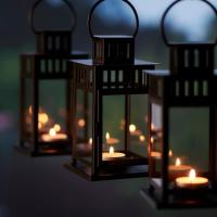 ราคา ตะเกียง ikea อิเกีย เทียนทีไลท์มีหูหิ้ว, ใน/นอกอาคาร ดำ, BORRBY บอร์บี (40675408175)