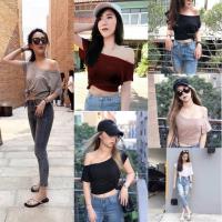 ราคา เสื้อเรย่อนคอกว้างสีพื้น (เขียว กะปิ เทา ฟ้า) (1155544444)