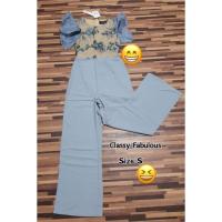 ราคา ชุดออกงานสีฟ้า สีเทา เรียบหรู งานป้าย (14989738112)