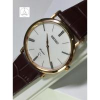 ราคา นาฬิกาผู้ชาย SEIKO รุ่น SKP398P1 Premier Classic Watch เรือนทองชมพู (Pink Gold) สายหนังสีน้ำตาล นาฬิกาของแท้ 100 เปอร์เซ (4019462735)