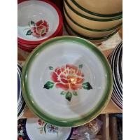 ราคา จาน เซรามิก งานแฮนเมค ลำปางแท้ น้ำหนักเบา เข้าไมโครเวปได้ กว้าง 20cm (10912078926)