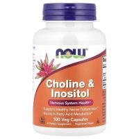 ราคา โคลีน อิโนซิทอล NOW Foods, Choline & Inositol, 100 Veg Capsules (43273428248)