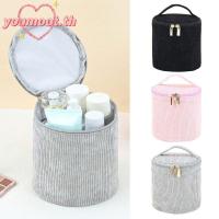 ราคา คุณมูต กระเป๋าแต่งหน้าผ้าลูกฟูก,กระเป๋าเครื่องสําอางความจุขนาดใหญ่อเนกประสงค์,แฟชั่นทรงกระบอกรูปร่างกระเป๋าถังมือถือสําหรับการเดินทาง บ้าน (46304653586)