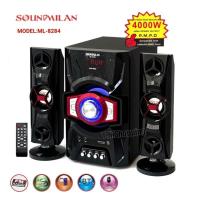ราคา SOUNDMILAN ลำโพงลำโพงบลูทูธ ลำโพงคอมพิวเตอร์ ลำโพงขยายเสียง 2.1 Ch. รุ่น ML-8284 กำลัง 4000 P.M.P.O. (29776823192)