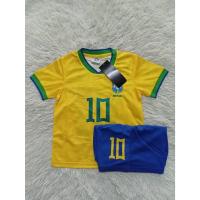 ราคา เสื้อกีฬาฟุตบอลเด็กแขนสั้น ลายทีมชาติบราซิล 2023 พร้อมสกรีนชื่อ+เบอร์ สินค้าคุณภาพA (50504387155)