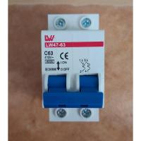 ราคา AC เบรคเกอร์ เมนเบรคเกอร์ เซอร์กิตเบรกเกอร์ Circuit ยี่ห้อ LW Breaker 2P 415V ,63A ,63แอมป์ (15701744627)