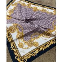 ราคา ผ้าเช็ดหน้า fendi ขนาดปนะมาณ 19.5”x19นิ้ว #fendi ลายFFซิกเนเจอร์ ผ้าทอลายในตัว สวยมากค่ะ มือสองของแท้ (50153356888)