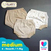 ราคา FLUFFY - กางเกงสามเหลี่ยมเด็ก 6-9 เดือน | 3 ชิ้น | ไซส์ M | สีกากี สีกากี สีกากี (49003987091)