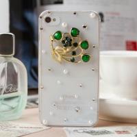 ราคา เคสไอโฟน 4/4s กรอบใสประดับนกยูงสีเขียว (5631620197)