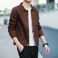 ราคา แจ็คเก็ตยีนส์ สีน้ำตาล งานกระดุม (27221215855)
