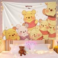 ราคา ผ้าพื้นหลังแขวนสไตล์ Winnie the Pooh INS น่ารัก สำหรับหอพักนักเรียน ห้องข้างเตียง ห้องนอน ผ้าแขวน (48900564428)