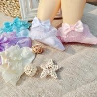 ราคา ถุงเท้าเด็กผ้าฝ้ายโบว์ถุงเท้าลูกไม้สองชั้นหญิงทารกและทารก 0-12 ปี (25495661916)