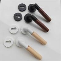 ราคา พีชไม้แฟชั่นมือจับประตูแม่เหล็กโลหะผสมสังกะสีล็อคแกนใบ้ลายไม้ล็อคประตูห้องนอนห้องน้ําแยกล็อค (43476607415)