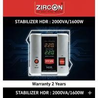 ราคา HDR-2000VA Stabilizer: ZIRCON เครื่องปรับแรงดันกันไฟตกไฟเกินไฟกระชาก (ไม่สำรองไฟตอนไฟดับ)ประกัน 2 ปี (22860193447)