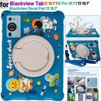 ราคา สําหรับ Blackview Tab 13 12 Tab12 Pro Oscal Pad 13 10.1 นิ้วขาตั้งหมุนได้ 360 องศาฝาครอบซิลิโคนอ่อนนุ่มน่ารักการ์ตูนกันกระแทกแขนป้องกันขาตั้งฝาครอบ (54352837669)