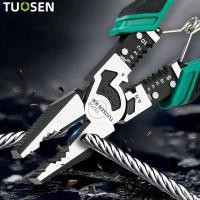 ราคา TUOSEN คีมอเนกประสงค์ 9in1 คีมตัดสายไฟ คีมปอกสายไฟ คีมย้ำหางปลา คีม คีมสายไฟ คีมตัด คีมตัดลวด (49602745821)