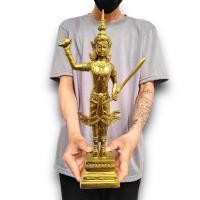 ราคา พระทรงเมือง สีทองเก่าสวยมาก ขนาด 5 นิ้ว สูง 14 นิ้ว เนื้อเรซิ่นผสมมวลสาร (25990810750)