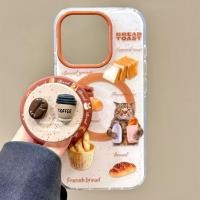 ราคา Creative Simple Splash Ink Bread Cat Magnetic Bracket เหมาะสําหรับ Apple 16promax เคสโทรศัพท์ iphone15 ใหม่ 2026.1.6 (47454284228)