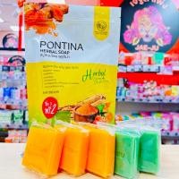 ราคา ของแท้ สบู่สมุนไพรพรทิน่า Set สครับ+ปรับผิวขาวใส สบู่คู่จิ้นเขียวเหลือง (18990800692)