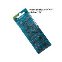 ราคา ถ่านVinnic alkaline LR48/L754F/AG5 1.5V ของแท้ (27812266940)