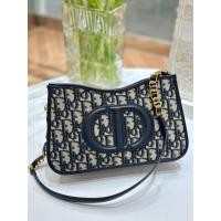 ราคา DIOR Lady Dior, กระเป๋า Hobo ใหม่ล่าสุด หนังกลมแบบคลาสสิก ขนาดใหญ่ พกพาสะดวก (48350786295)