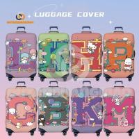 ราคา Sanrio Hello Kitty Kuromi ผ้าคลุมกระเป๋าเดินทางลายการ์ตูนน่ารัก ซักได้ ป้องกันกระเป๋าเดินทางเป็นรอย เหมาะสำหรับขนาด 18-32 นิ้ว (26202664229)