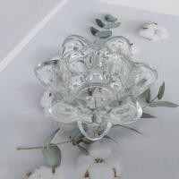 ราคา เชิงเทียน ดอกบัวแก้วใส่เทียนหอม แก้วคริสตัล สวยงาม เนื้อแก้วดี (22177099405)