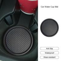 ราคา แผ่นรองแก้วน้ำสำหรับรถยนต์ ทรงกลม กันลื่น สีพื้น ทำจาก PVC (46053381844)