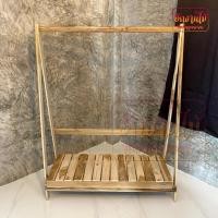 ราคา ฮักงานไม้ ราวตากผ้า ราวผ้าไม้สัก ที่ตากผ้า พับได้ 40*115*137 ซ.ม กว้าง*ลึก*สูง (ไม่ทำสี) clothes rail (22006168372)