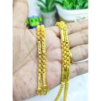 ราคา สร้อยคอลายทาโร่สลับปล้องหนัก2บาท งานตัดลายพ่นทราย แถมฟรีตะขอเพิ่ม1ชิ้น งานตันแน่นทองหุ้ม (26927139320)