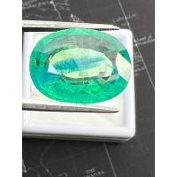 ราคา มรกต สีเขียว columbia 20 carats สังเคราะห์ รูป Oval ขนาด 15x30 มม 1 เม็ด เกรด สวยไฟดี SYNTHETIC NANO GREEN EMERALD (41250307147)