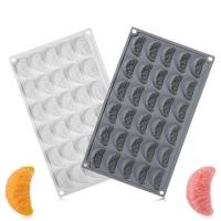 ราคา ใหม่ผลไม้ชุดกลีบสีส้มช็อคโกแลตมูสซิลิโคนแม่พิมพ์30กลีบสีส้มทนอุณหภูมิสูงเครื่องมืออบ (41227873552)
