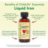 ราคา ChildLife Essentials, Liquid Iron, Natural Berry, 4 fl oz (118 ml) (29231010907)