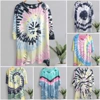 ราคา เสื้อขาด เสื้อมัดย้อมแต่งขาด สีพาสเทล ผ้าคอตตอน เนื้อผ้าดี สีสันสดใส (24458800539)