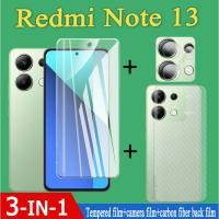 ราคา 3in1 สําหรับ Redmi หมายเหตุ 13 4G กระจกนิรภัย Redmi หมายเหตุ 14 4G หมายเหตุ 13 5G Redmi หมายเหตุ 12 4G ป้องกันหน้าจอ + กล้องฟิล์ม + ฟิล์มด้านหลัง (29980347794)