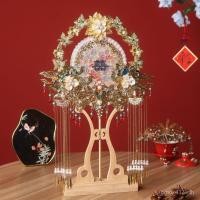 ราคา พัดลม โบราณพรีเมี่ยม Xiuhe วัสดุสองด้านแพคเกจ DIY สไตล์จีนผลิตภัณฑ์สําเร็จรูป Xi พัดลมอุตสาหกรรมหนักงานแต่งงานมือถือเจ้าสาว ZEUO (55254193699)