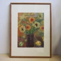 ราคา ภาพวาดสีชอล์กพร้อมกรอบ กรอบรูปแต่งบ้านมือสองจากญี่ปุ่น (1729463199)