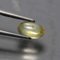 ราคา 1.05 ct พลอยแท้ ไพฑูรย์ หรือ คริโซเบริล ไม่มีตาแมว (Chrysoberyl) ทรงไข่หลังเบี้ย สีเหลืองอมเขียว (24797848157)
