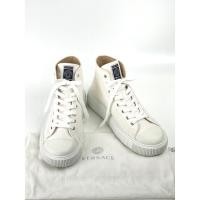 ราคา รองเท้าผ้าใบ Versace Versace Men's white Canvas High Top Fashion Sneakers Shoes ของแท้100% *ถ่ายจากสินค้าจริง (23175465821)