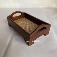 ราคา ถาดไม้ ถาดวางของ กี๋น้ำชา กี๋วางแก้ว ถาดวางแก้ว (8198185612)
