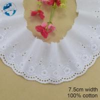 ราคา กว้าง 7.5 ซม.ผ้าฝ้าย 100% ขอบลูกไม้เย็บปักถักร้อยลูกไม้ diy trims มินิเดรสลูกไม้ริบบิ้น garment อุปกรณ์เสริม 3993 (6537979328)