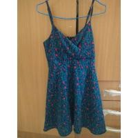 ราคา เดรสสายเดี่ยวสีกรมลายดอกแดง (6617338514)