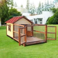 ราคา บ้านสุนัขไม้เนื้อแข็งวิลล่าสำหรับสุนัขกลางแจ้ง กันฝน กันลม อบอุ่นในฤดูหนาว สำหรับสุนัขขนาดใหญ่ กรงสุนัขกลางแจ้ง กันน้ำ (41460886576)