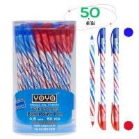 ราคา (50 ด้าม) YOYA ปากกาลูกลื่น 2 สี 0.5 มม โยย่า 1060 (29224813164)