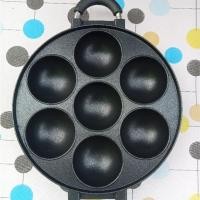 ราคา กระทะ7หลุม ทอดขนมฝักบัวจิ๋ว ไข่ดาว หอยครก (25661604107)